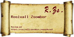Rosivall Zsombor névjegykártya